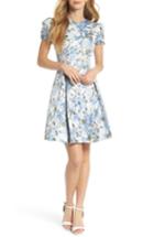 Women's Gal Meets Glam Collection Poppy Jacquard Fit & Flare Dress - Blue