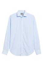 Men's Thomas Dean Regular Fit Stripe Sport Shirt, Size - Grey