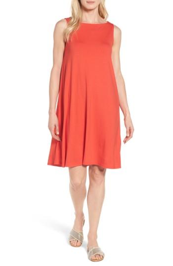 Women's Eileen Fisher A-line Jersey Dress, Size - Red