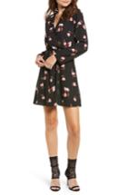 Women's All In Favor Lily Surplice Dress - Black