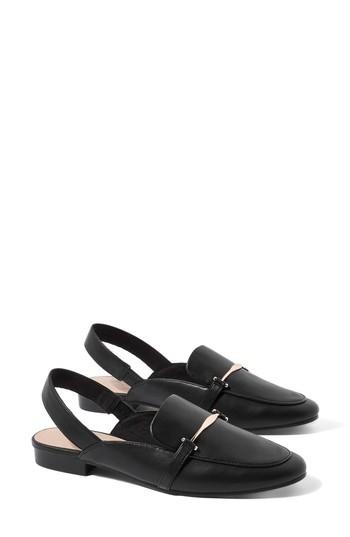 Women's Topshop Lemonade Trim Slingback Loafers .5us / 35eu - Black
