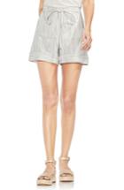 Women's Vince Camuto Tie Front Striped Shorts - Black