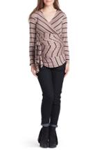 Women's Lilac Clothing Bella Faux Wrap Maternity/nursing Top - Beige