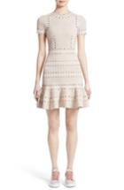 Women's Alexander Mcqueen Eyelet Detail Knit Dress - Ivory