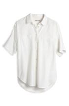 Women's Madewell Cotton Courier Shirt, Size - White