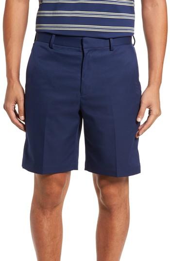 Men's Bobby Jones Flat Front Tech Shorts - Blue