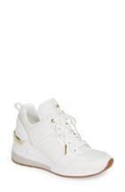 Women's Michael Michael Kors Georgie Wedge Sneaker .5 M - White