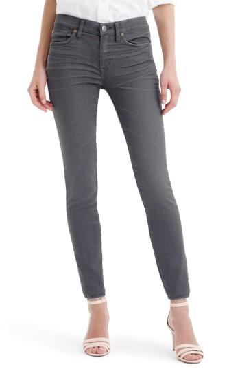 Petite Women's J.crew Toothpick Jeans P - Grey