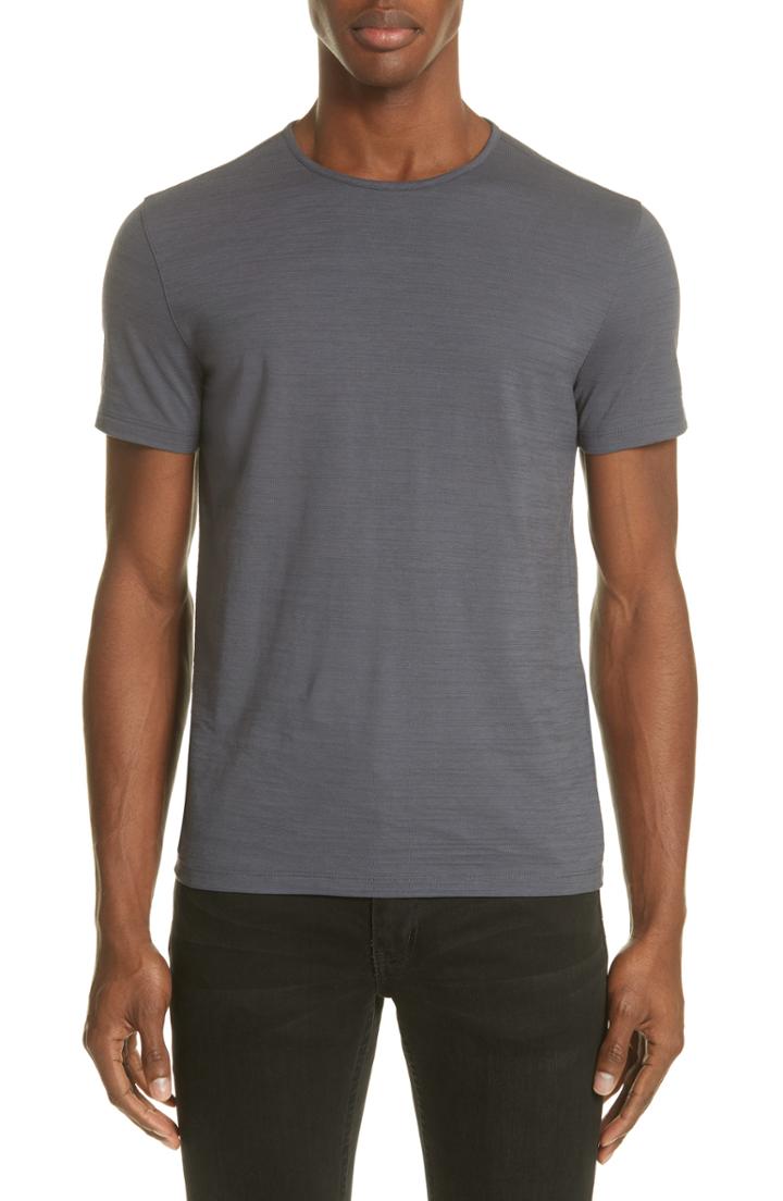 Men's John Varvatos Collection Slub Crewneck T-shirt, Size - Purple