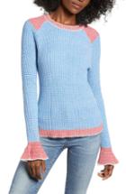 Women's English Factory Two-tone Rib Sweater - Blue