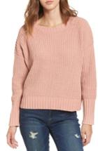 Women's Moon River Drop Shoulder Chunky Knit Sweater - Pink