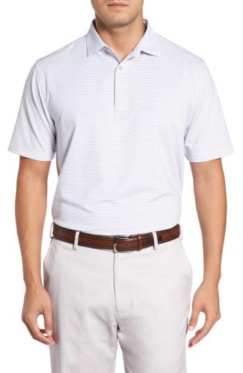 Men's Peter Millar Chesapeake Stripe Stretch Jersey Polo - White