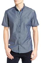 Men's 7 Diamonds Everlasting Light Print Chambray Shirt - Blue/green
