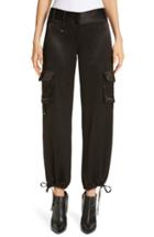 Women's Burberry Tanley Silk Track Pants Us / 40 It - Black
