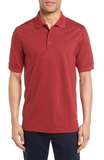 Men's Nordstrom Men's Shop Regular Fit Performance Stripe Polo - Red