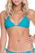 Women's Luli Fama 'wavy' Bikini Top - Blue/green