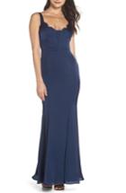 Women's Fame And Partners The Ara Trumpet Gown - Blue