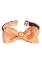Men's Ted Baker London Floral Silk Bow Tie, Size - Orange