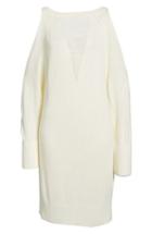 Women's Shredded Back Cold Shoulder Dress - Ivory