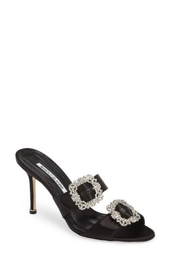 Women's Manolo Blahnik Mulussanhan Mule Sandal Us / 36eu - Black