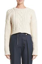 Women's Calvin Klein 205w39nyc Back Strap Cable Knit Crop Sweater