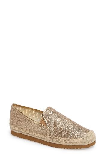 Women's Michael Michael Kors Hastings Espadrille Slip-on M - Metallic
