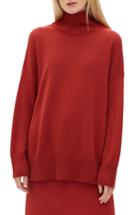 Women's Lafayette 148 New York Relaxed Cashmere Turtleneck Sweater - Orange