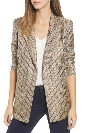 Women's Wayf Finn Metallic Daisy Double Breasted Blazer - Metallic