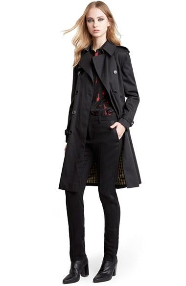 Women's Saint Laurent Double Breasted Trench Coat