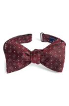 Men's The Tie Bar Geometric Gala Silk Bow Tie, Size - Burgundy