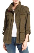 Women's Vince Camuto Embroidered Cotton Twill Utility Jacket - Green
