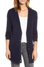 Women's Halogen Long Sleeve V-neck Cardigan - Blue