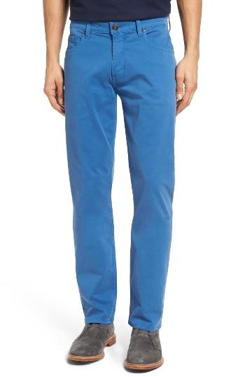 Men's Paige 'federal' Slim Straight Leg Twill Pants - Blue