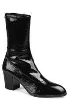 Men's Gucci Printyl Patent Leather Zip Boot Us / 5uk - Black