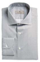Men's Canali Regular Fit Geometric Dress Shirt .5 - Blue