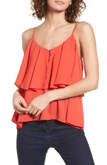 Women's Elodie Ruffle Cold Shoulder Top