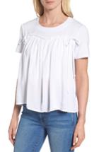 Women's Caslon Sweetheart Ruffle Tee - White