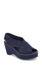 Women's Pedro Garcia Fayre Cross Strap Wedge Sandal Us / 35eu - Blue