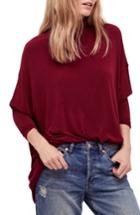 Women's Free People We The Free Terry Turtleneck - Burgundy