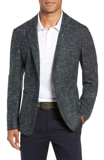 Men's Boss Nold Trim Fit Check Sport Coat R - Green