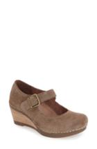 Women's Dansko 'sandra' Mary Jane Wedge .5-8us / 38eu M - Brown