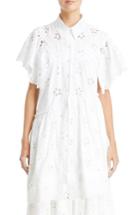 Women's Simone Rocha Turbo Trim Frill Tunic Us / 12 Uk - White