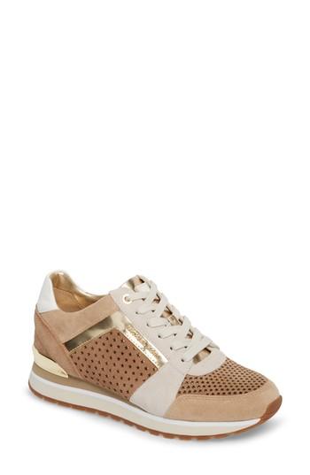 Women's Michael Michael Kors Billie Perforated Sneaker M - Beige