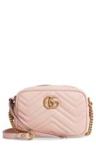 Gucci Gg Marmont 2.0 Matelasse Leather Shoulder Bag - Pink