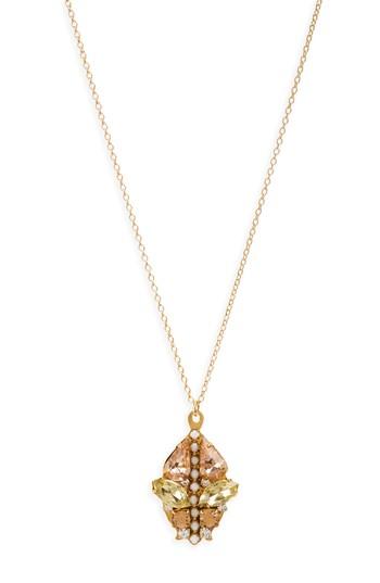 Women's Sandy Hyun Mixed Crystal Pendant Necklace