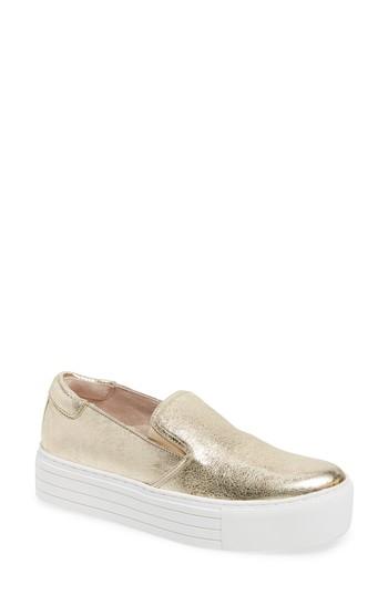 Women's Kenneth Cole New York Joanie Slip-on Platform Sneaker .5 M - Metallic