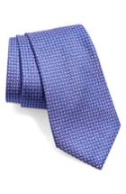 Men's Nordstrom Men's Shop Check Cotton & Silk Tie, Size - Blue