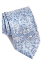 Men's David Donahue Paisley Silk Tie, Size - Blue