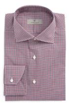 Men's Canali Trim Fit Dress Shirt - Red