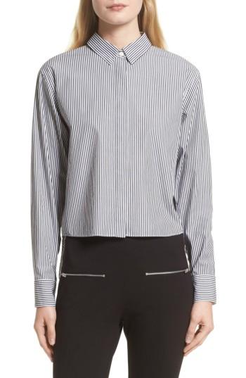 Women's Rag & Bone Calder Stripe Reversible Top, Size - Black